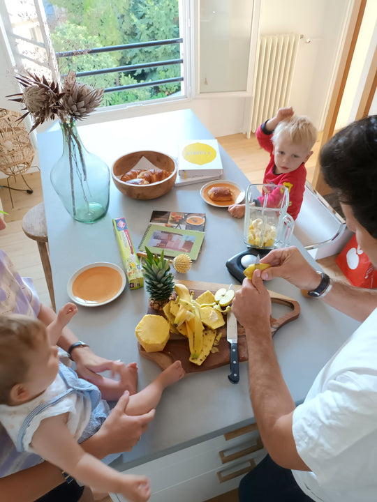 In Olivia and Matthieu's kitchen